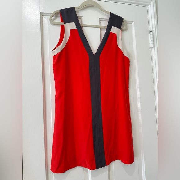 Parker 100% silk orange sleeveless short mini dress - Picture 4 of 13